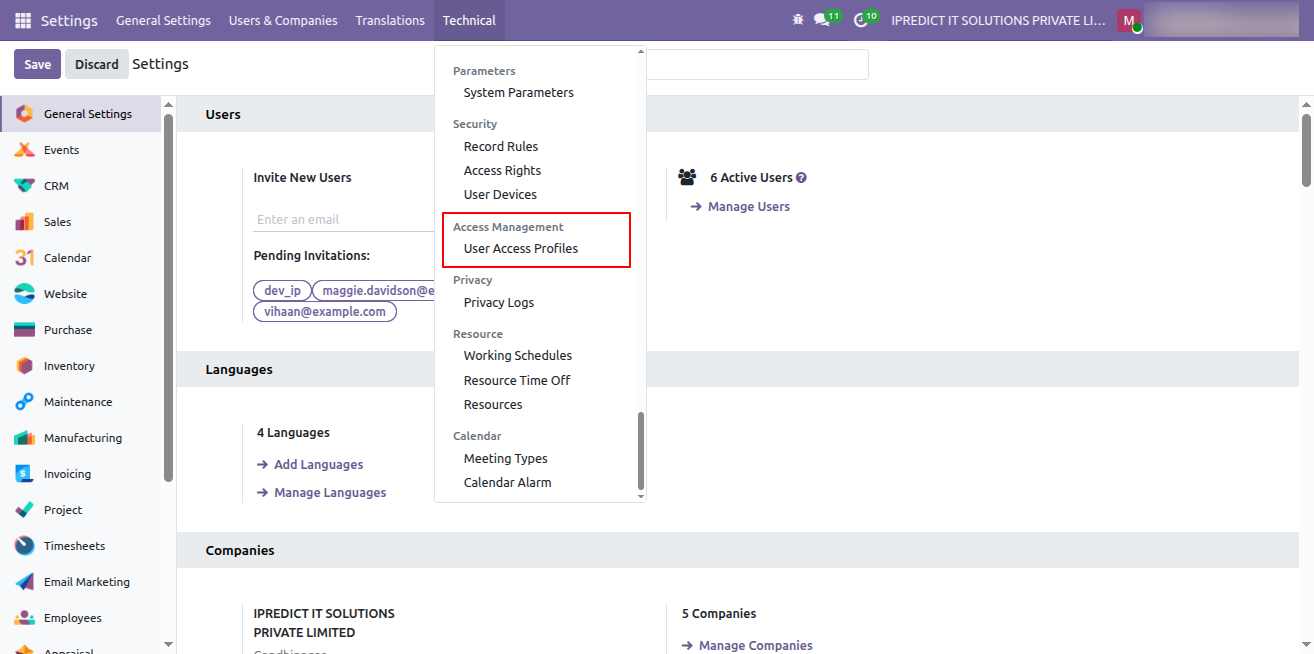 Access Management Configuration