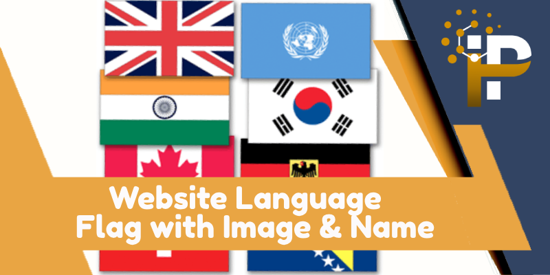 Website Language Flag with Image & Name