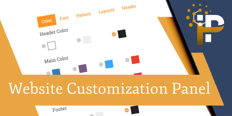 Website Customization Panel